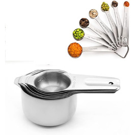 Набір мірних ложок Meiyijia з нержавіючої сталі (7+7 шт.)