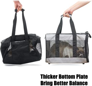 Транспортна переноска для собак та котів HITSLAM, складана, сіра (M)