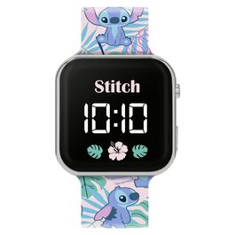 Дитячий годинник Disney Lilo & Stitch LAS4091 з LED-дисплеєм та силіконовим ремінцем, блакитний, багатобарвний