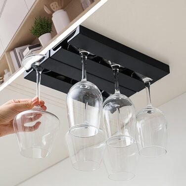 Тримач для келихів вина Vastsea (2 шт.), чорний - для дому, ресторану, бару