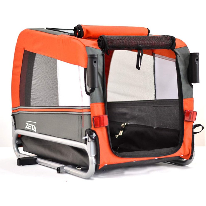 PAPILIOSHOP Причіп для собак та котів – візок для тварин, 3 розміри, стабільний, комфортний, практичний (Помаранчевий)