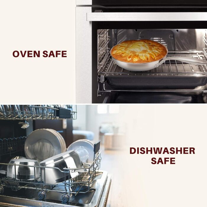 Набір кухонного посуду Duxtop Whole-Clad 10 предметів: каструлі та сковорідки з нержавіючої сталі, індукційний, 19 предметів