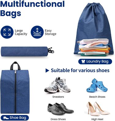 Набір кубиків-органайзерів для подорожей Prezon (4 шт., блакитно-зелений)