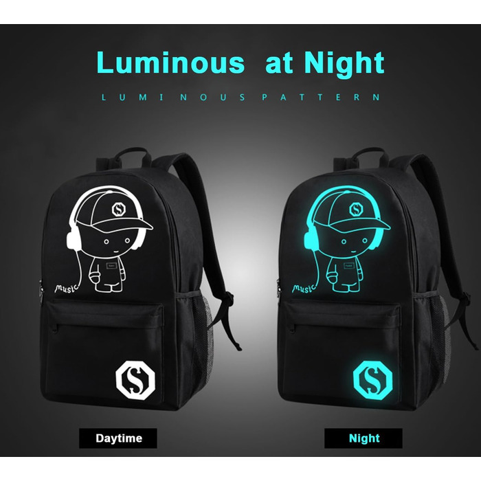 Шкільний рюкзак унісекс, легкий водонепроникний рюкзак для підлітків, чорний