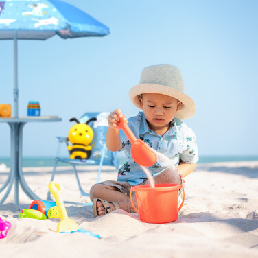 Relaxdays Camping Kids' Seating Set with Umbrella