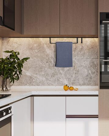 Тримач для рушників LIVEHITOP без свердління, нержавіюча сталь, самоклеючий, сріблястий, 43.5 см, з гачками для ванної кімнати (чорний (2 шт))