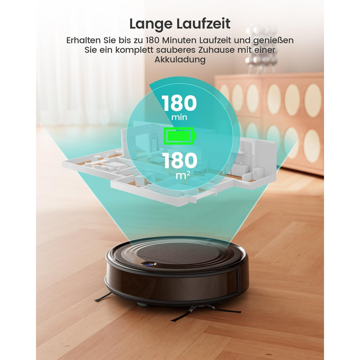 Робот-пилосос LEFANT M310: потужний, з Wi-Fi, для тварин та твердих поверхонь