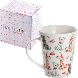 Coffee mug with dog motifs - ceramic coffee cup - gift for dog lovers and dog owners
