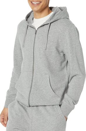 Чоловічий худі Amazon Essentials з м'якого французького трикотажу з блискавкою та зручним кроєм (XL, сірий меланж)