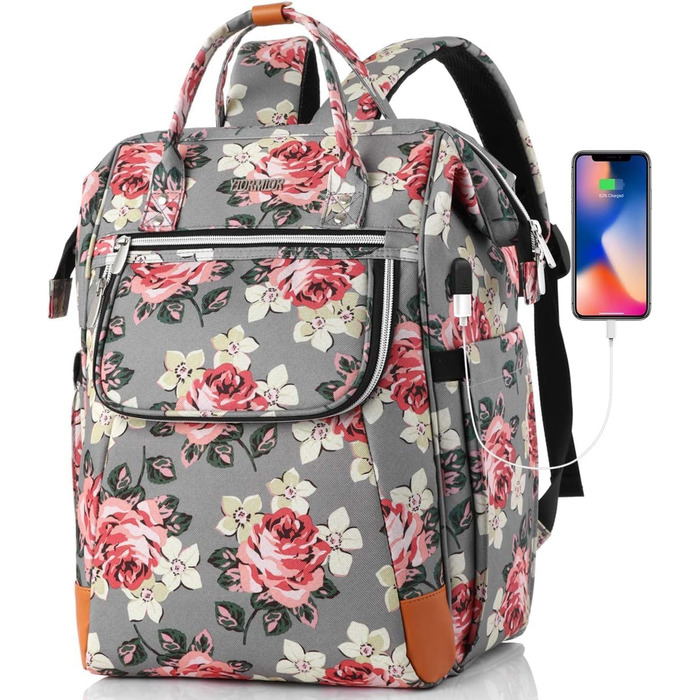 Жіночий рюкзак, шкільний рюкзак для дівчаток-підлітків, 15.6