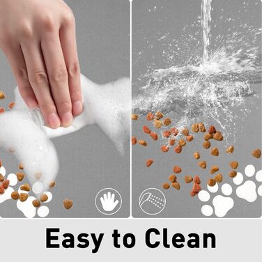 Килимок для тварин, супер вбираючий, для собак та котів, з неслизьким гумовим дном, швидковисихаючий, пральний, 40 x 60 см, 2 пари слідів лап, колір: світло-сірий