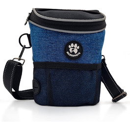 Преміум сумка для цуценят та собак - ідеальна для дресирування та навчання. Функціональна, практична, з відділенням для відходів та дозатором пакетів (Блакитна)