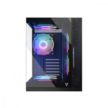 Корпус для комп'ютера MODECOM Volcano Panorama Midi Tower ATX, чорний, з панорамним вікном