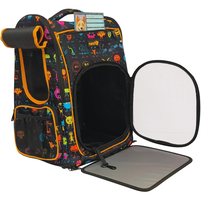 Рюкзак для собак та котів, до 5 кг, ергономічний, з вентиляцією, для подорожей (Помаранчевий)