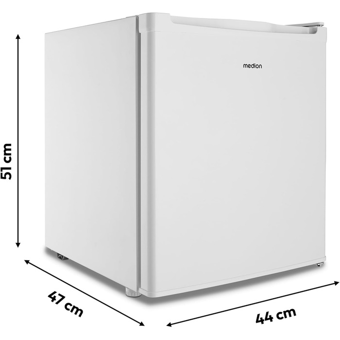 Міні-морозильна камера MEDION MD37675 сірого кольору (33 літри, 51 см, регульовані ніжки, ручка-виїмка, ручне регулювання температури, 4 зірки)