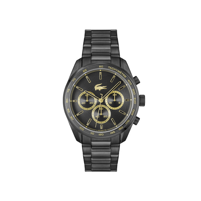 Годинник чоловічий Lacoste Boston Chronograph кварцовий з браслетом шкіряним або металевим (срібний)