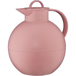 alfi KUGEL 0.94l, dusty rose, insulated thermos with alfiDur vacuum-hard glass insert, 12h hot/24h cold, absolutely tight rotating lid, designer piece, thermos, coffee pot, teapot, BPA-free