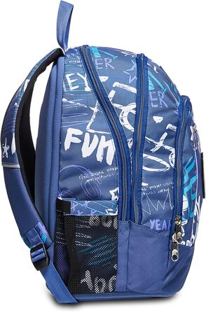 Рюкзак Seven Rucksack Advanced: для школи, університету та відпочинку. Просторий, з відділенням для ноутбука та кишенькою для пляшки, рожевий, фіолетовий, блакитний.