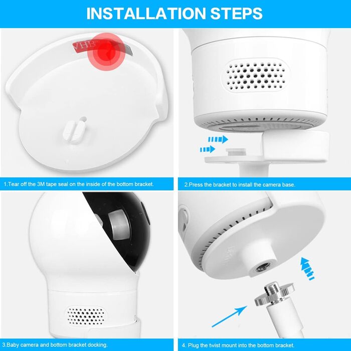 Кріплення для дитячого монітора eufy SpaceView/Spaceview S/Spaceview Pro, гнучкий тримач для дитячої кімнати