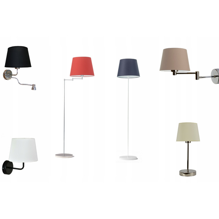 Настінний світильник-бра з абажуром, LED E27, білий