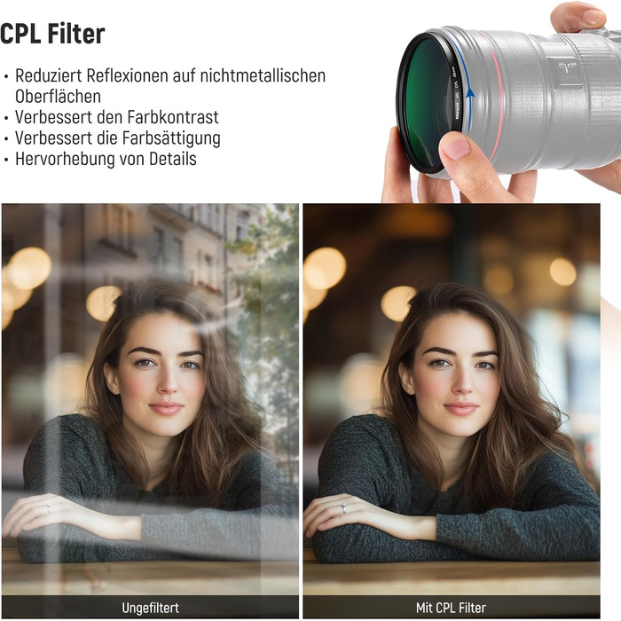 Набір фільтрів для об'єктиву NEEWER 49mm UV/CPL/ND: захисний, поляризаційний, нейтральний фільтр з кейсом