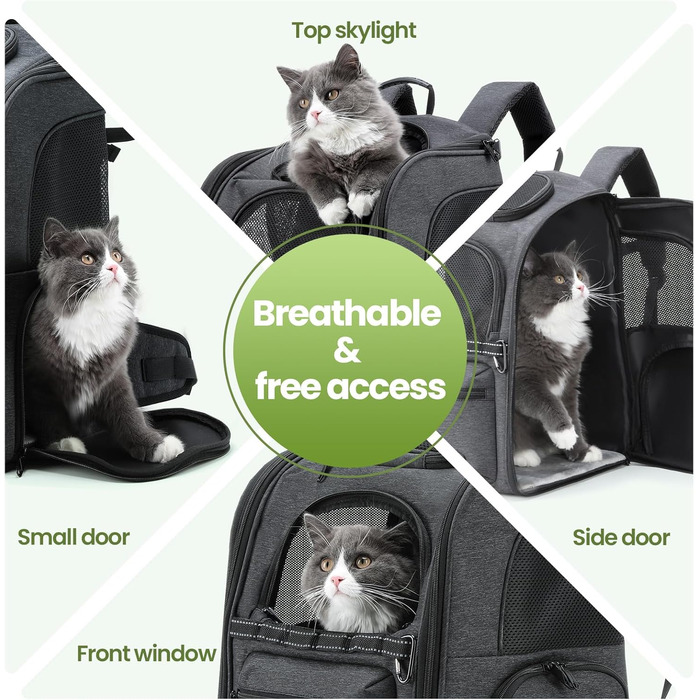 Рюкзак для кота та собаки Pecute, до 6 кг, дихаючий, складний, легкий, для подорожей