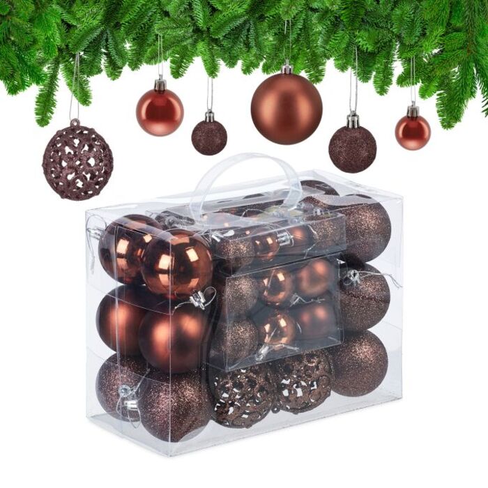 Relaxdays Set of 50 Christmas Baubles
