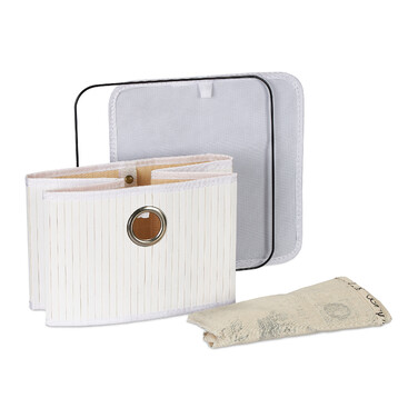 Relaxdays White Bamboo Storage Basket