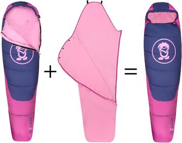 Дитячий спальний мішок Trollkids Femund 3in1, рожевий, універсальний розмір