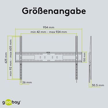 Настінне кріплення для телевізора Goobay Basic Fixed M 32-55
