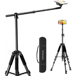 Штатив настільний Elitehood з виносним плечем 114 см, гнучкий, для iPhone, Android, відеозйомки, 180 см, 63 см