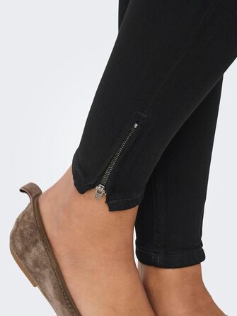 Жіночі джинси Only Kendell Skinny Fit, чорні, середньої посадки, укорочені (L/30L)