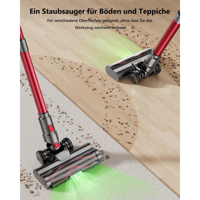 Бездротовий акумуляторний пилосос X10 з зарядною станцією та анти-заплутувальною насадкою для твердих підлог, килимів та шерсті тварин (75 хвилин роботи)