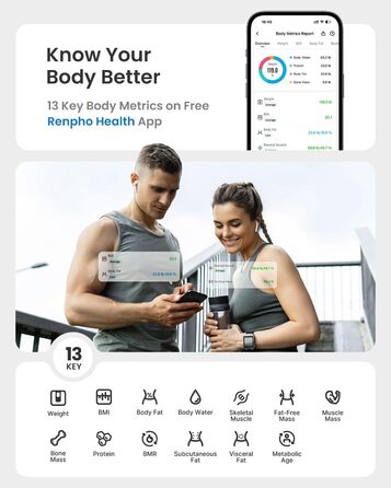 Кухонні ваги RENPHO: цифрова вага з LCD-дисплеєм, функція тарування, для випічки та приготування їжі, точність 1г, максимальна вага 5кг, білий колір