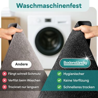 Гігієнічний килимок для ванної кімнати 40x60 см, протиковзкий та вологопоглинаючий підкладник під душ, що швидко сохне, чорний