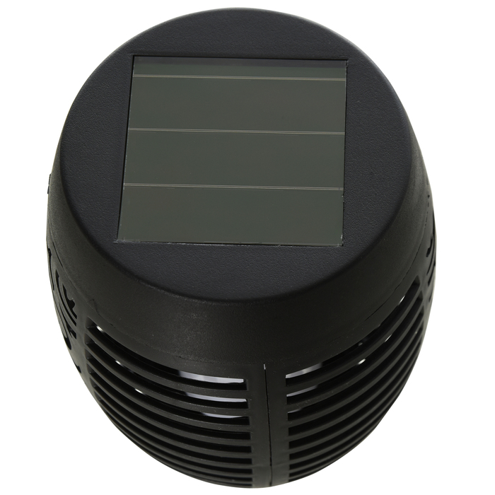 Outsunny Solar Light Outdoor 4-Piece Set Garden Light IP44 Waterproof 6-8h Lighting Duration Warm Light Source Plastic Black Ø12 x H72cm