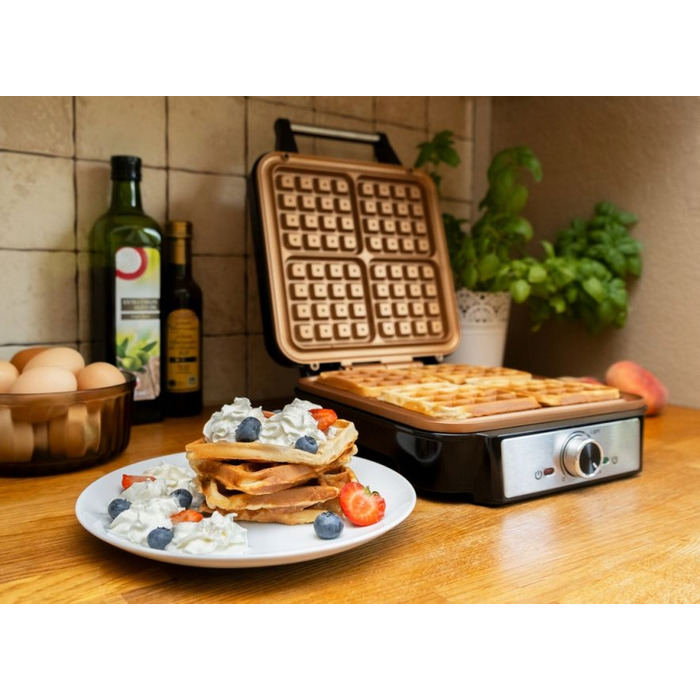 Вафельниця IDEAL IK1602, 1200 Вт, чорна