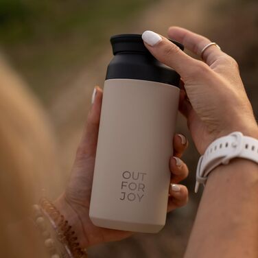 Термокружка з нержавіючої сталі 350 мл | Термокружка для кави та чаю з собою | З подвійними стінками, ізольована, не протікає | Travel Tumbler | Зберігає тепло 4 години / холод 8 годин (Бежевий, Ivory)