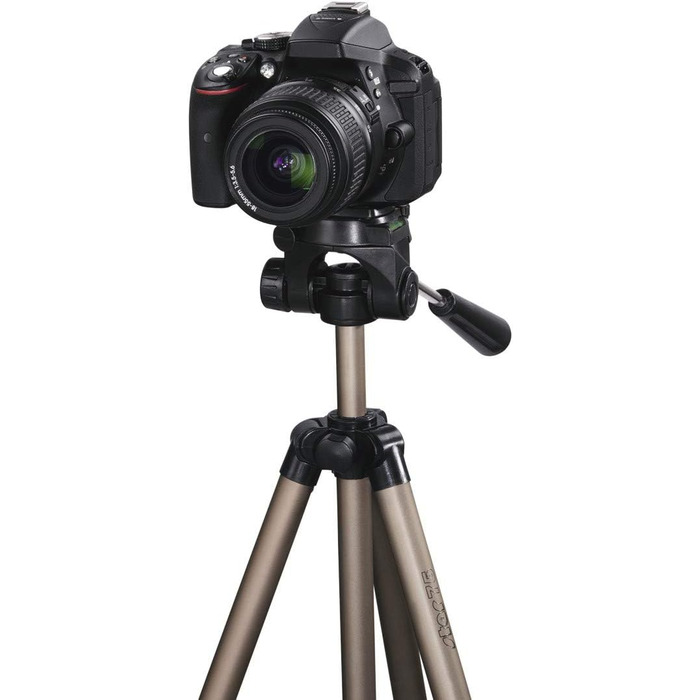 Легкий штатив-трипод Hama Star 05 106-3D з 3-позиційною головкою, шампань (висота 42-125 см)