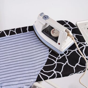 Чохол для прасувальної дошки Umiin, 115x35 см, еластичний, з бавовняним шаром та 6 мм повстяною підкладкою (Чорний & Білий)