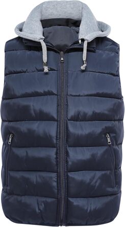 Чоловіча степкова жилетка YOUTHUP з капюшоном, тепла зимова жилетка для активного відпочинку, спортивна жилетка (XXL, Синій)
