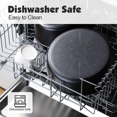 Набір каструль SENSARTE з керамічним покриттям, 17 предметів, антипригарне, для всіх плит, безпечне, сумісне з духовкою