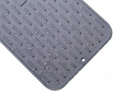 Силіконовий килимок для посуду, 2 шт., 44,5 x 20,5 см (17,5' x 8'), сірий - Silikon Trockenmatte