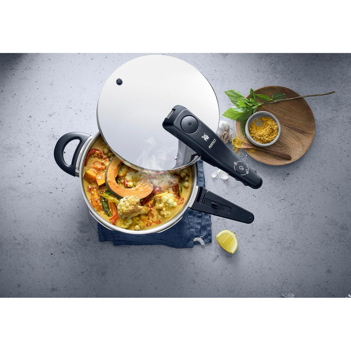 Скороварка WMF Perfect One Pot 3 л, індукція, нержавіюча сталь, 2 режими, знімна ручка, для однієї особи