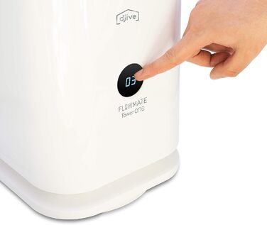 Вентилятор вежа Djive Flowmate Tower Arctic White з HEPA-фільтром, Wi-Fi, Alexa, пульт ДК