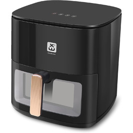 Фритюрниця без олії 7L XXL з сенсорним екраном, 12 програм, 1800W (Чорний)