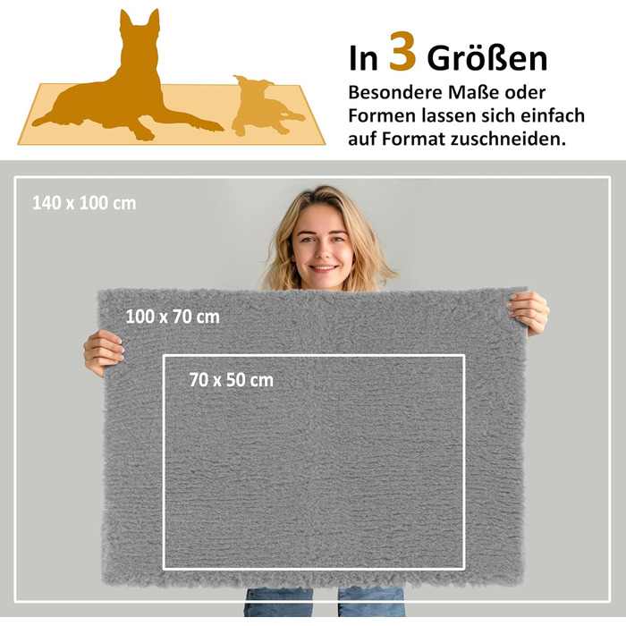 Медична ковдра для собак Medbed Premium: нековзна, швидковисихаюча, дихаюча та пральна (70 x 100 см, 100x140 см, колір оливковий)