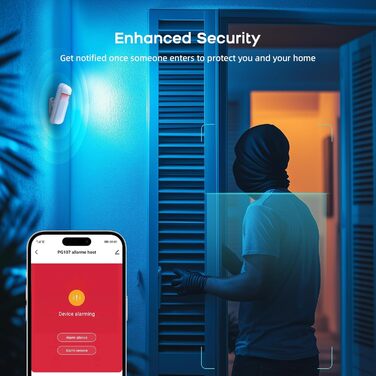 Бездротова сигналізація для квартири GSM/WiFi з сиреною 120 дБ, розумною дистанційною, LCD-дисплеєм, голосовими повідомленнями, для безпеки дому та офісу