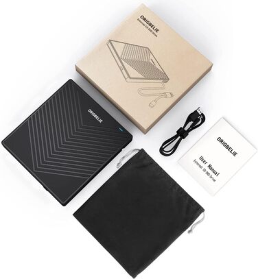 Зовнішній DVD-накопичувач ORIGBELIE з 4 USB та 2 TF/SD слотами, ультратонкий CD/DVD-привід (записувач та рідер) для ноутбука, PC, Mac, Windows 11/10/8/7, Linux