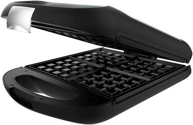 Sandwichmaker Cecotec Rock'nToast Family: 1500W, 4 вафлі, антипригарне покриття, сталевий корпус
